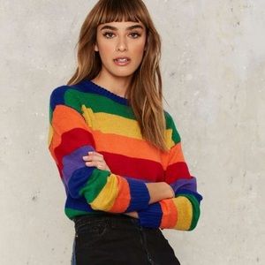 Nasty Gal Striped Rainbow Sweater, 2010’s